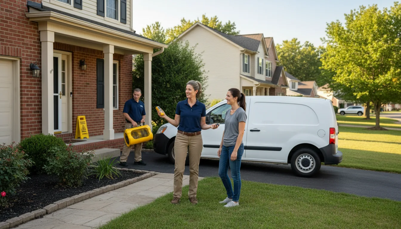 Residential water damage restoration in New Florence, PA